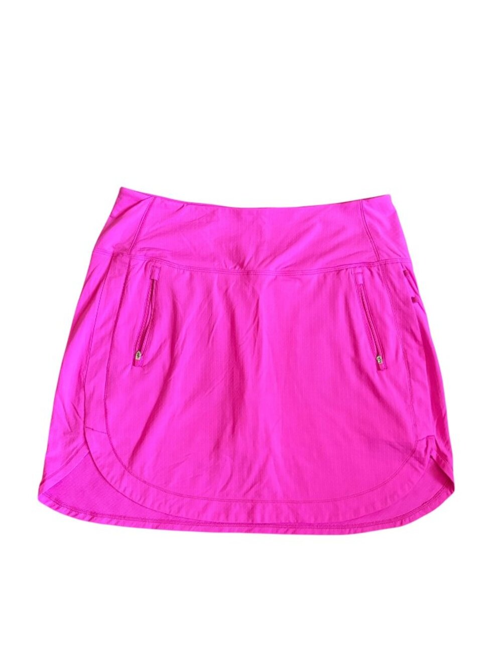 IBKUL Womens Golf Skort Athletic Hot Pink Large With Zip Pockets